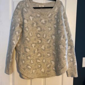 Leopard Print Oversized Legging Sweater